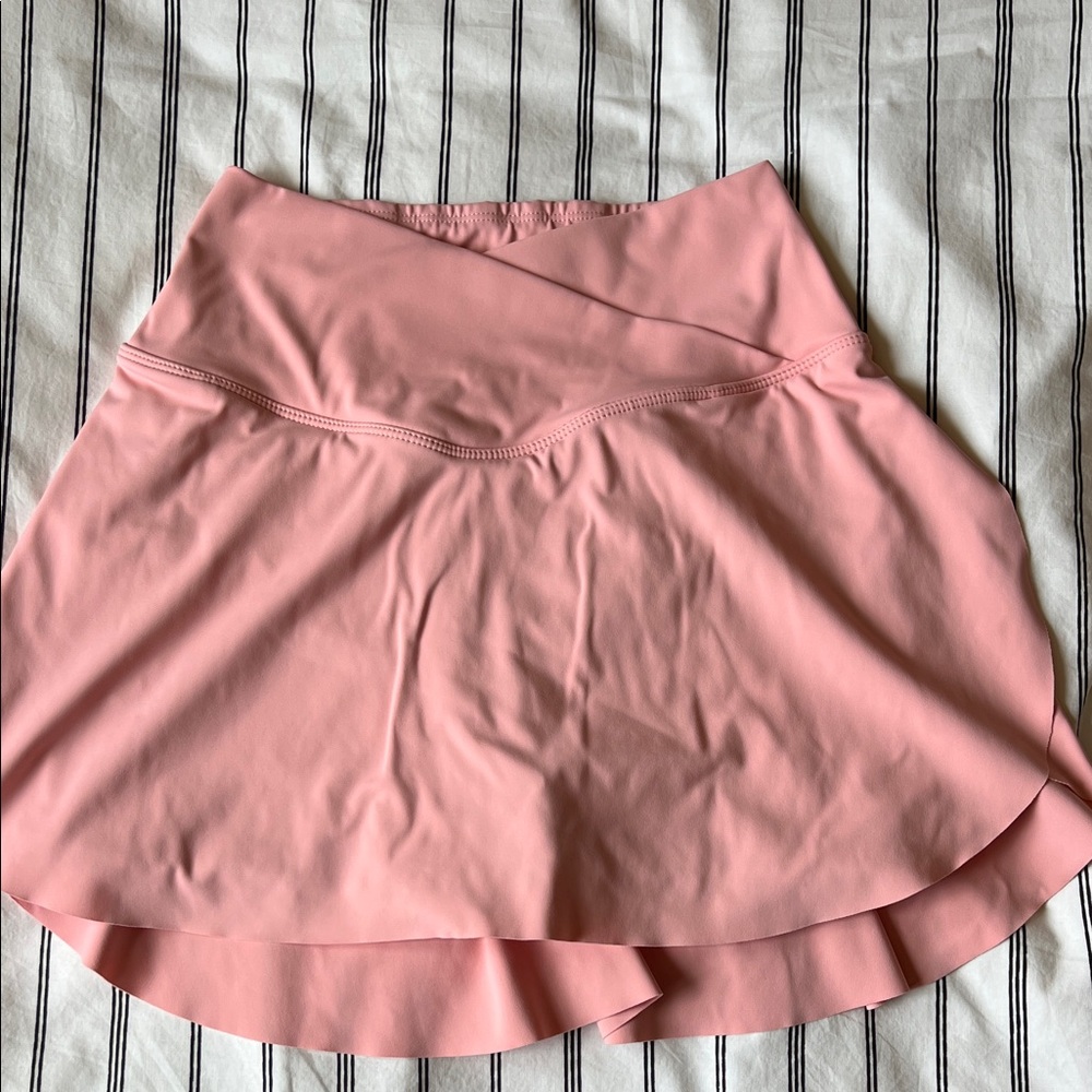HALARA Pink Circle Skirt with Flounce Hem